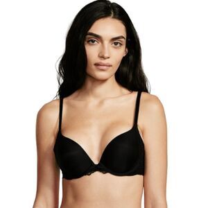 Victoria's Secret Women's Black Dream Angels Lace Push-up Bra Size 34DD